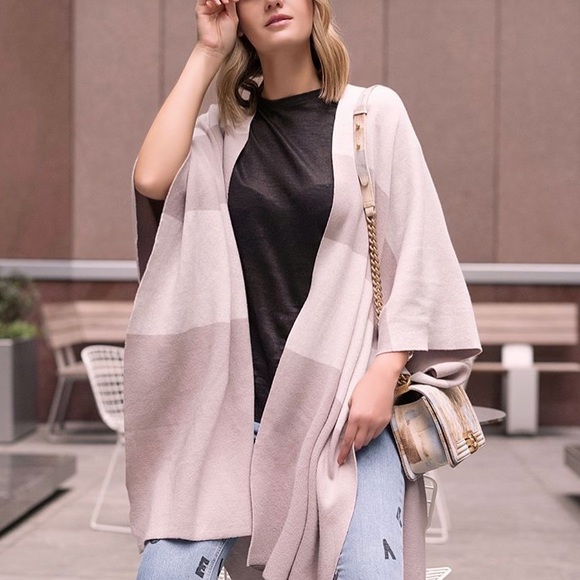 Halston Heritage striped poncho - Picture 2 of 2